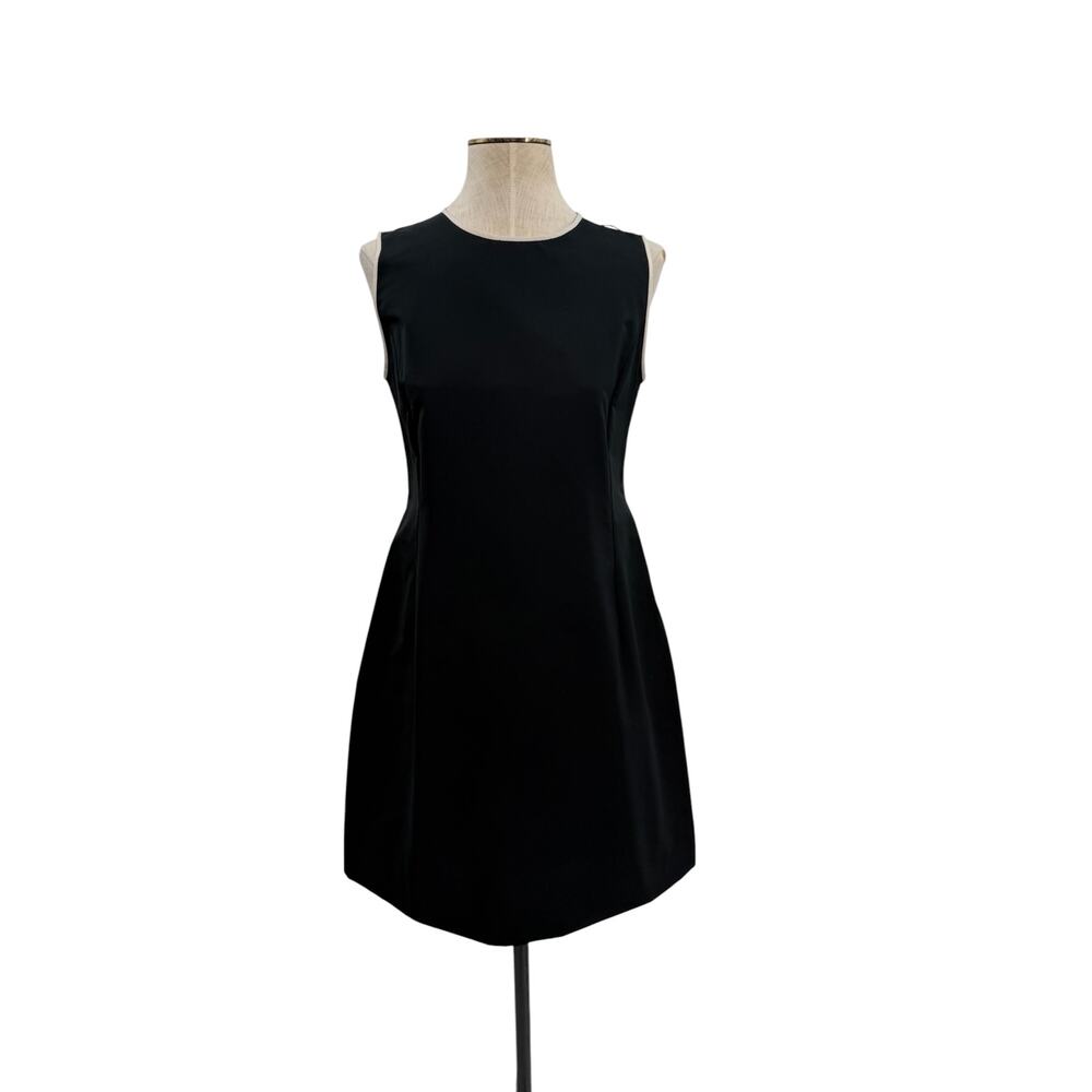 'S Max Mara Black Contrast Trim Shift‎ Dress Sleeveless Italy Size US 6
